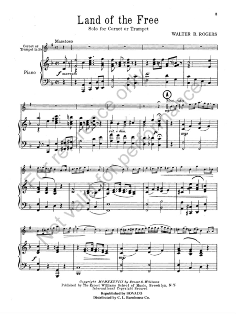 Land of the Free Concert Band scores gallery preview page 3
