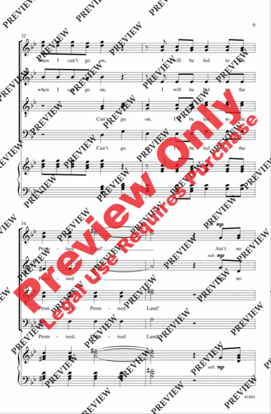 Ain't No Windin' in the Road 4-Part scores gallery preview page 9
