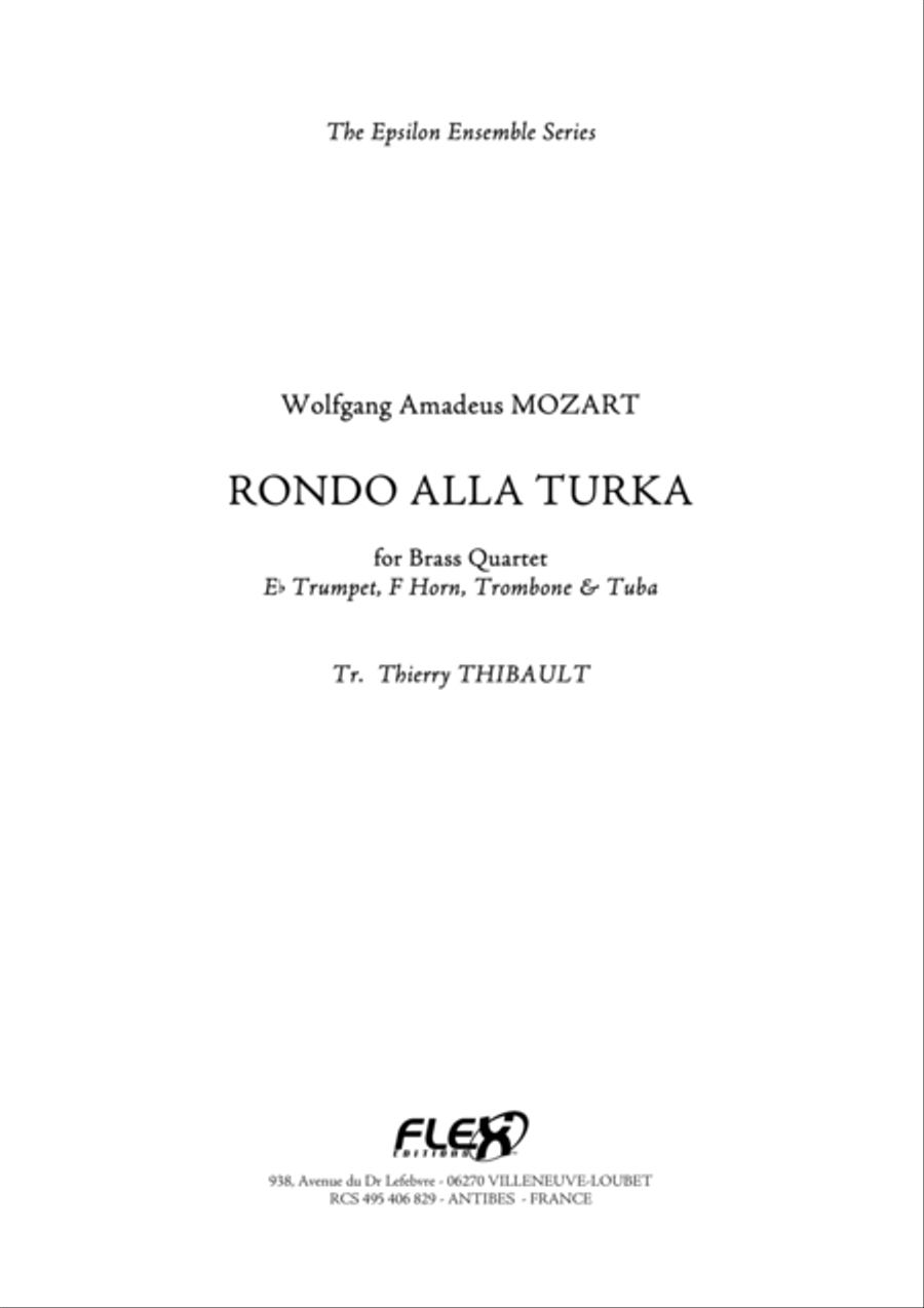 Rondo alla Turka Rondo alla Turka Brass Quartet scores gallery preview page 1