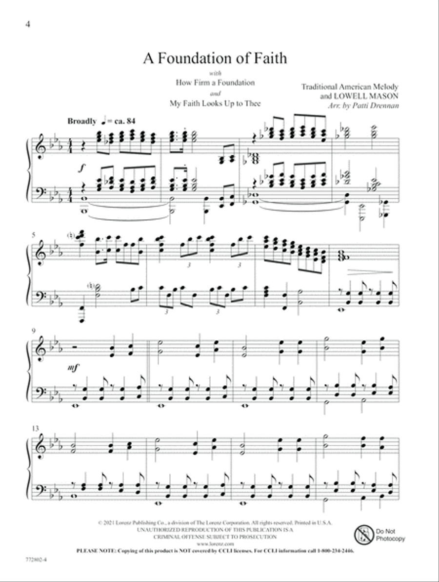 The Faithfulness of God Piano Solo scores gallery preview page 4