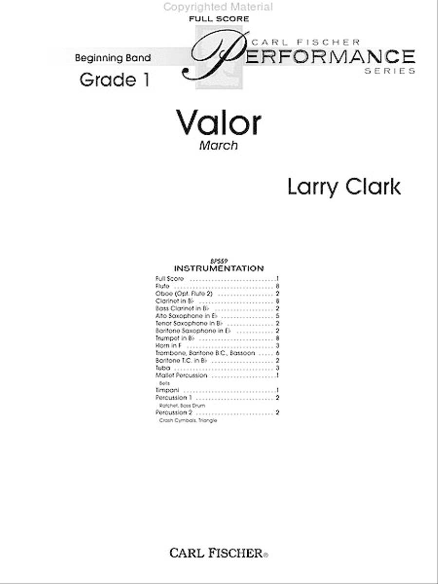 Valor Valor Concert Band scores gallery preview page 2