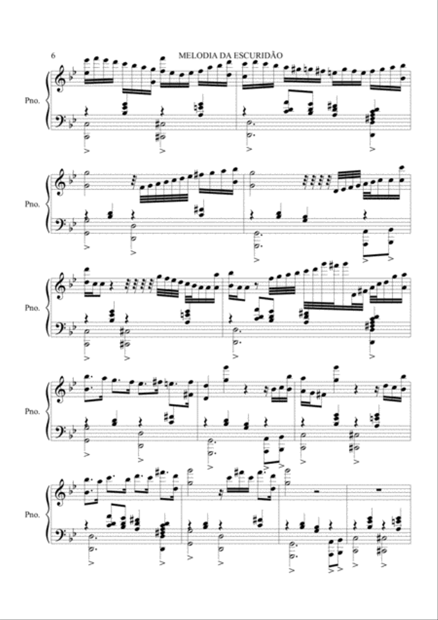 Melodia da Escuridão Melodia da Escuridão Piano Solo scores gallery preview page 6