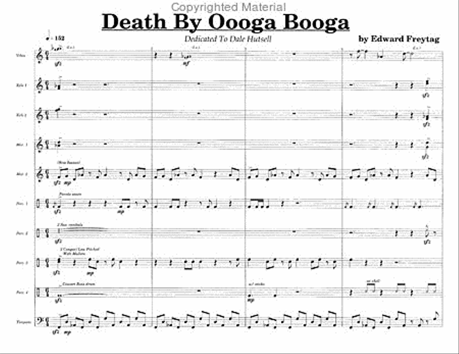 Death By Oooga Booga Percussion Ensemble scores gallery preview page 2