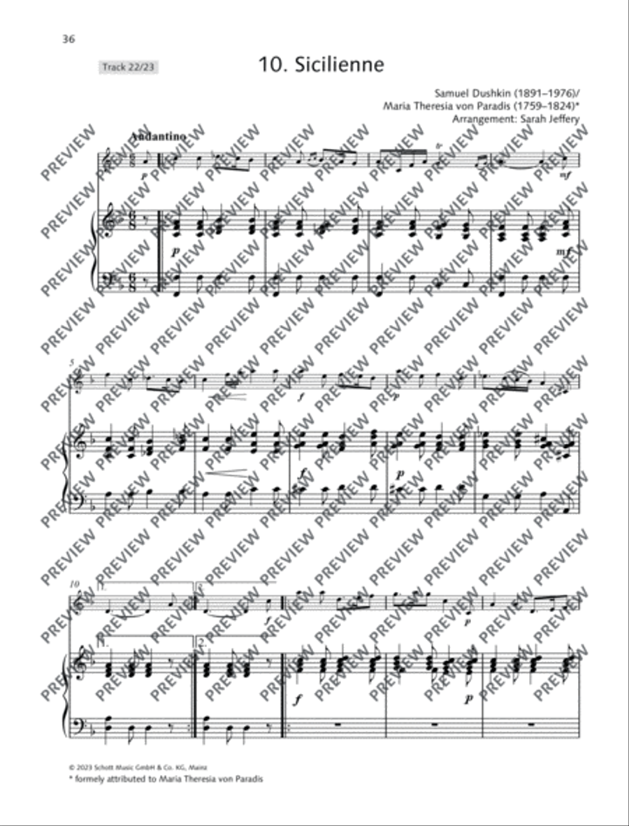 Sicilienne Soprano Recorder scores gallery preview page 2