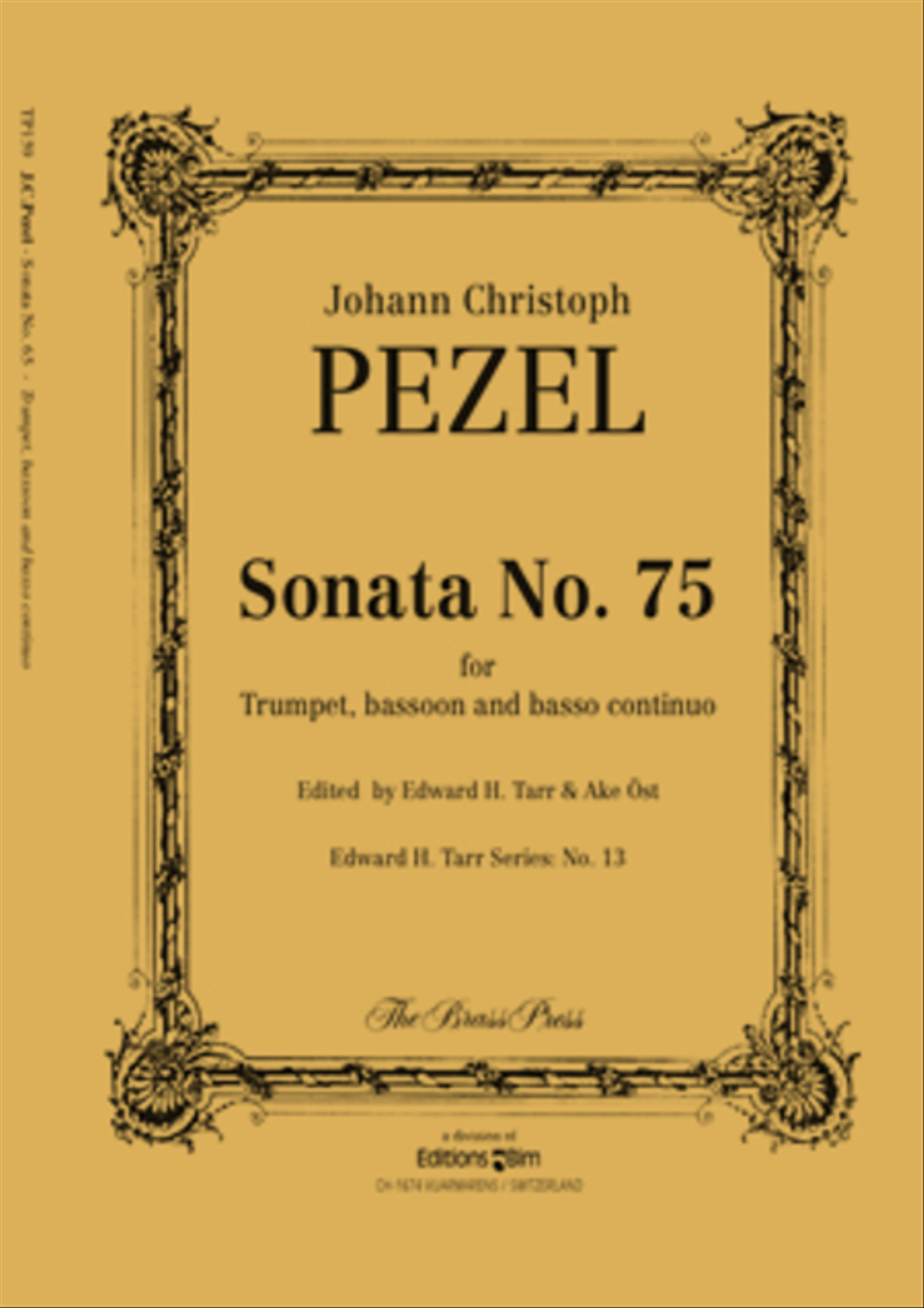 Book cover for Sonata No 75 (Bicinia)