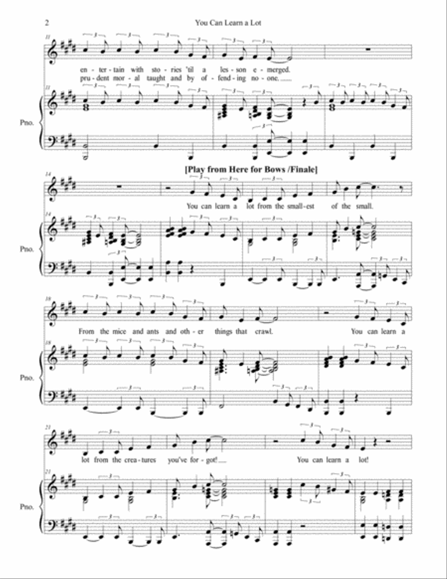 You Can Learn a Lot - Opener Unison Choir scores gallery preview page 2