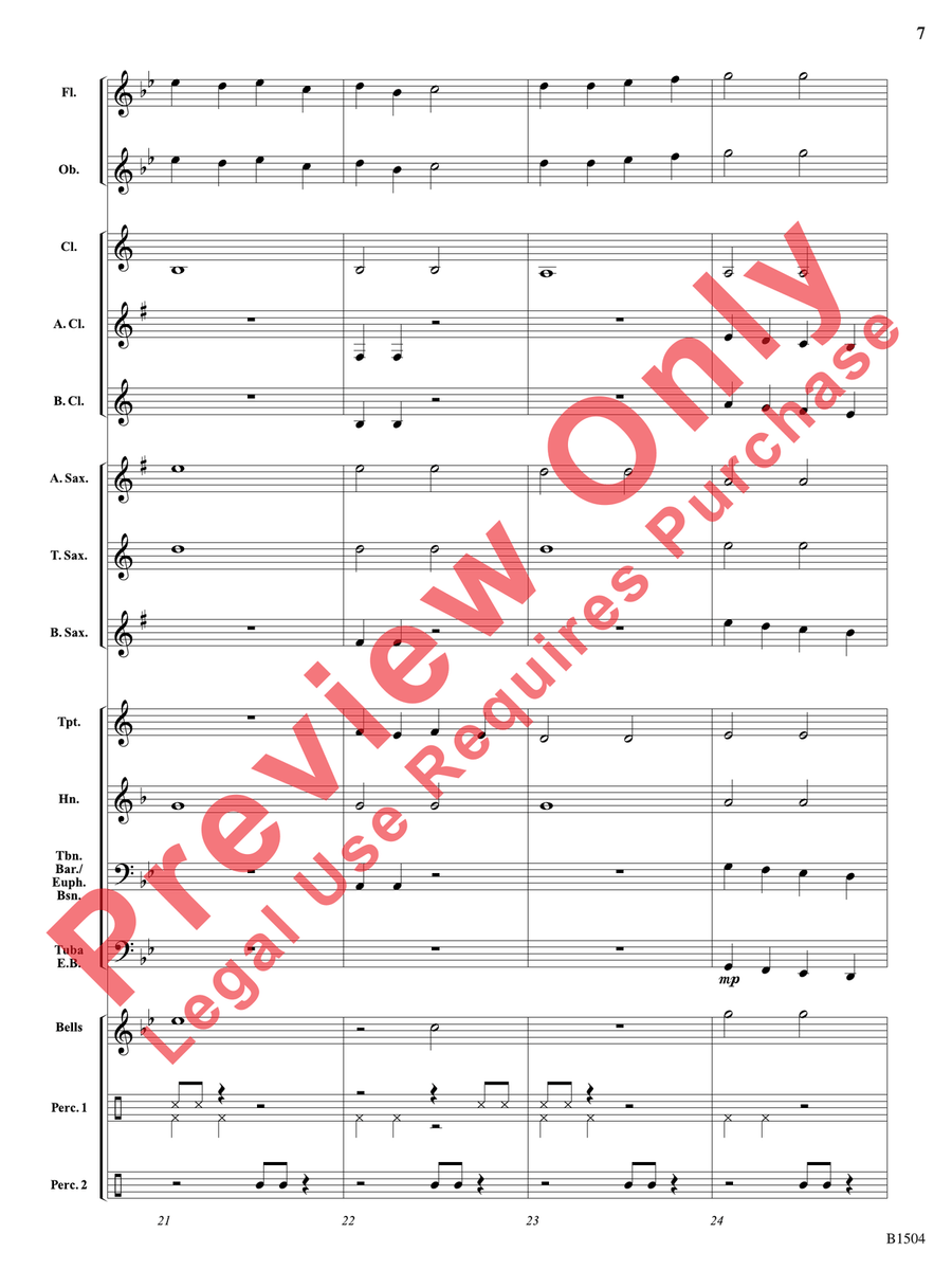 Rise of the Bladesmith Concert Band scores gallery preview page 8