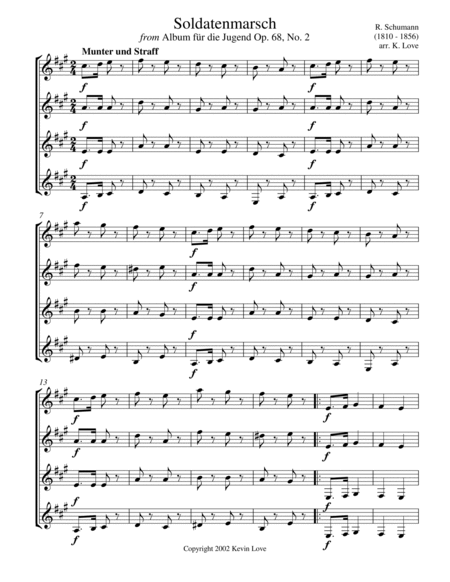 A Little Schumann, Please... (Guitar Quartet) - Score and Parts image number null