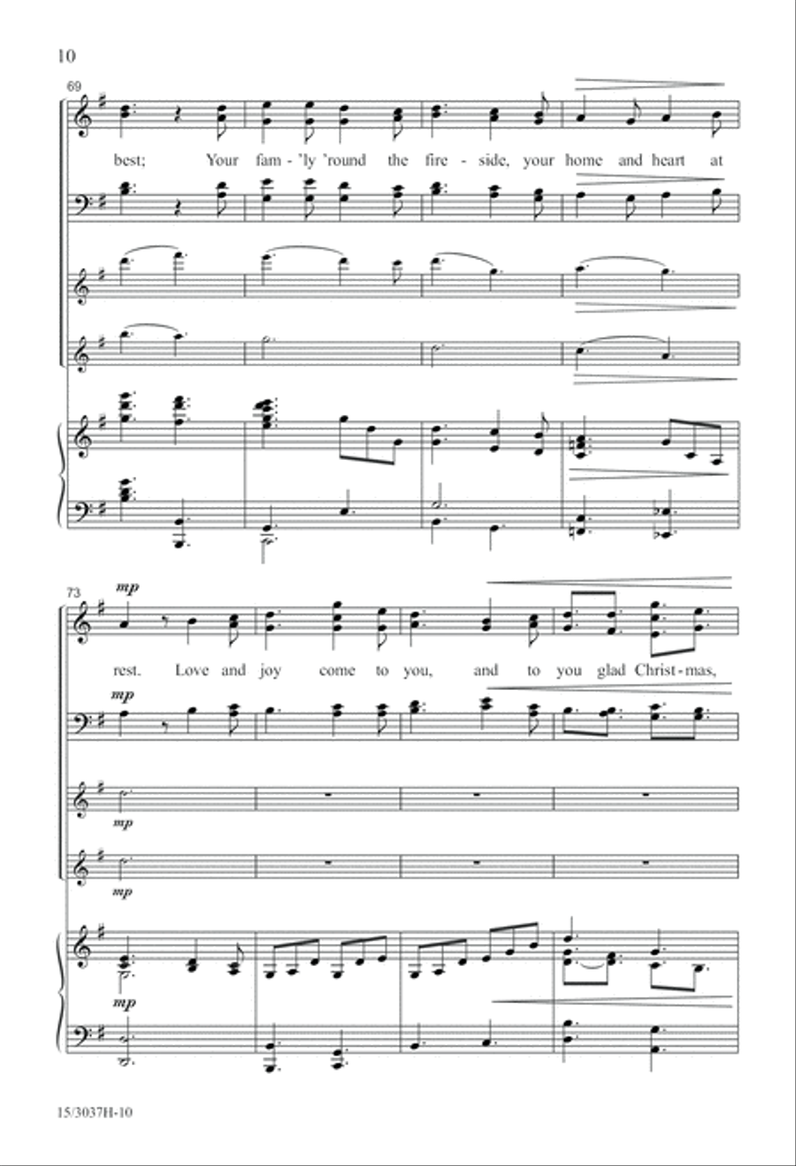 Here We Come A-Caroling Here We Come A-Caroling 4-Part scores gallery preview page 10