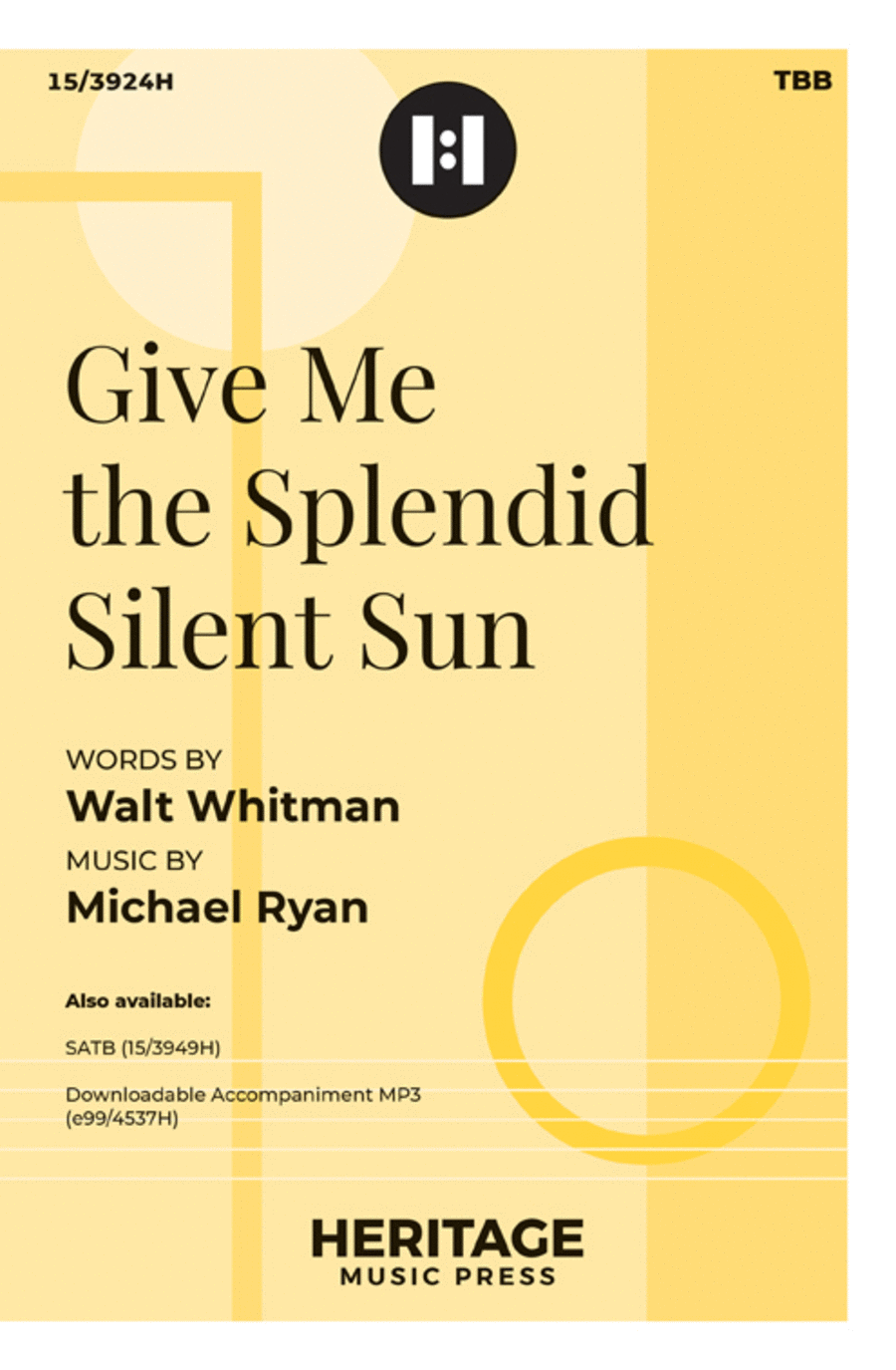 Give Me the Splendid Silent Sun TTB scores gallery preview page 1