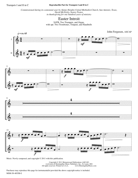 Easter Introit (Downloadable Instrumental Parts)