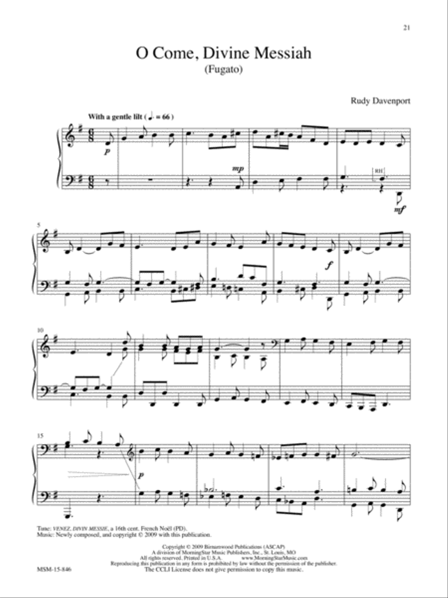 Advent and Christmas Wonder, Set 3 Easy Piano scores gallery preview page 10