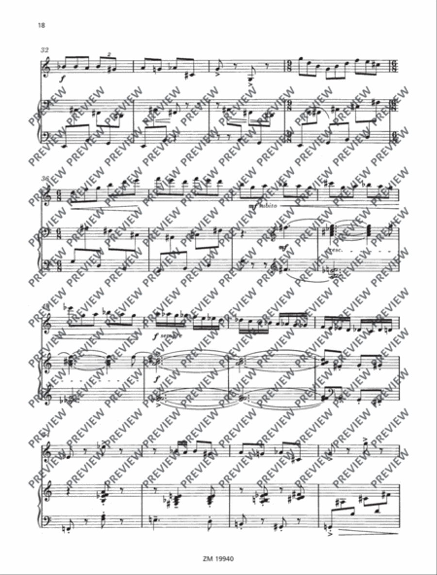 Suite Piano Accompaniment scores gallery preview page 19