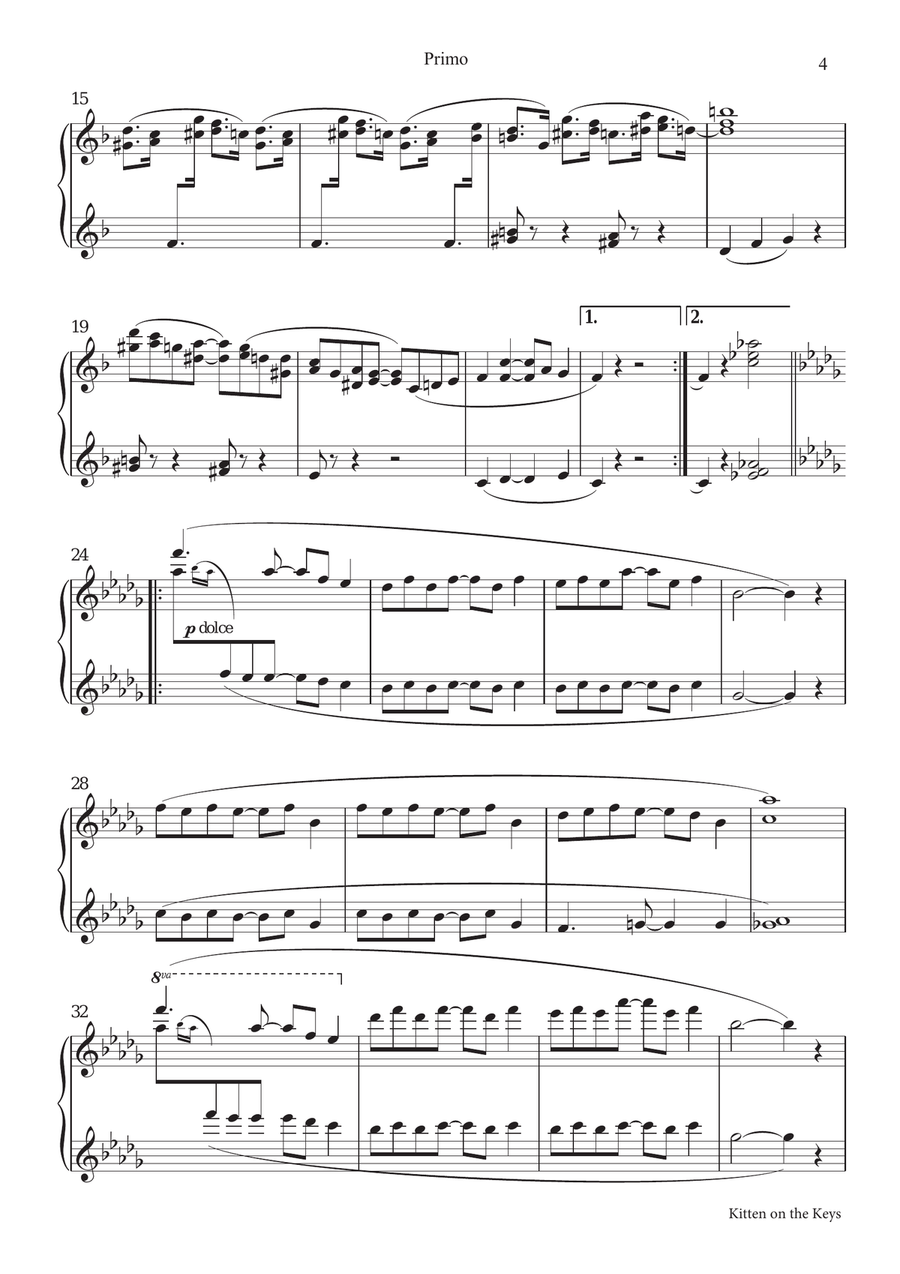 Kitten On The Keys Piano Duet scores gallery preview page 4