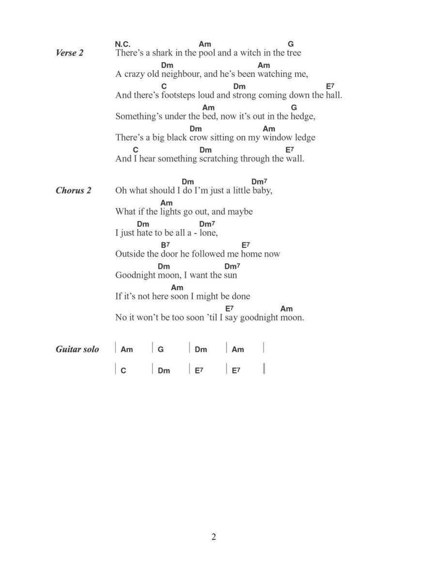 Goodnight Moon Electric Guitar scores gallery preview page 2
