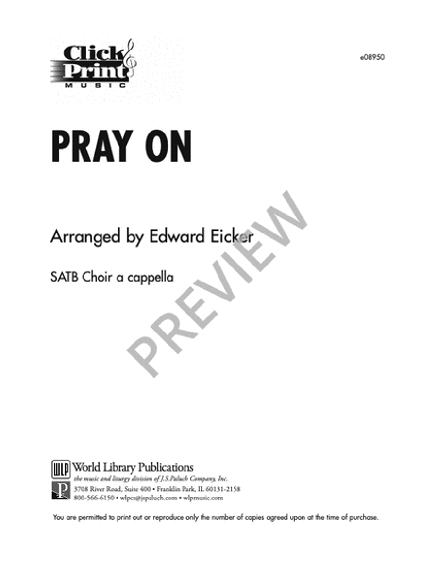 Pray On 4-Part scores gallery preview page 2