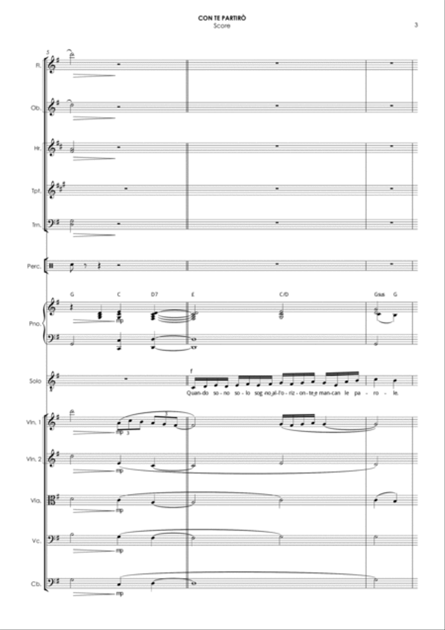 Con Te Partiro (time To Say Goodbye) Chamber Orchestra scores gallery preview page 3