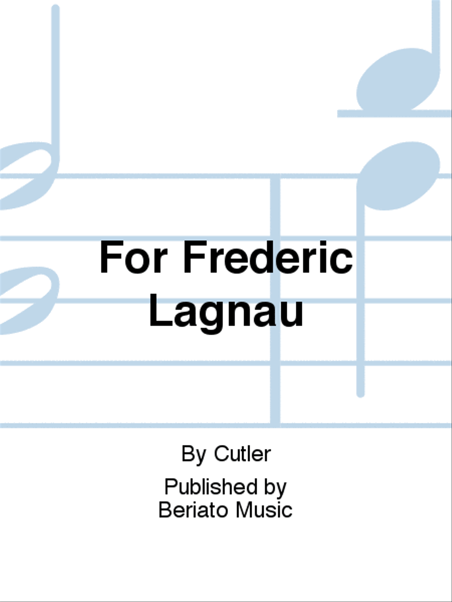 For Frederic Lagnau Piano Solo scores gallery preview page 1