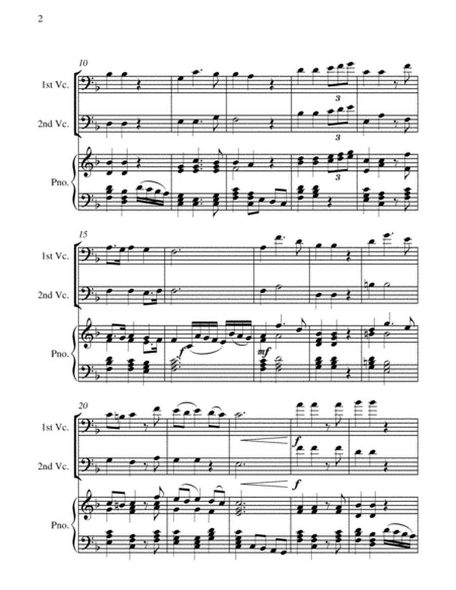 Lascia Ch'io Pianga - From Opera 'Rinaldo' - G.F. Handel ( 2 Violoncellos and Piano) image number null