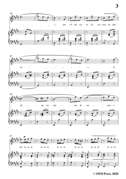 Donizetti-La Zingara,in c sharp minor,for Voice and Piano