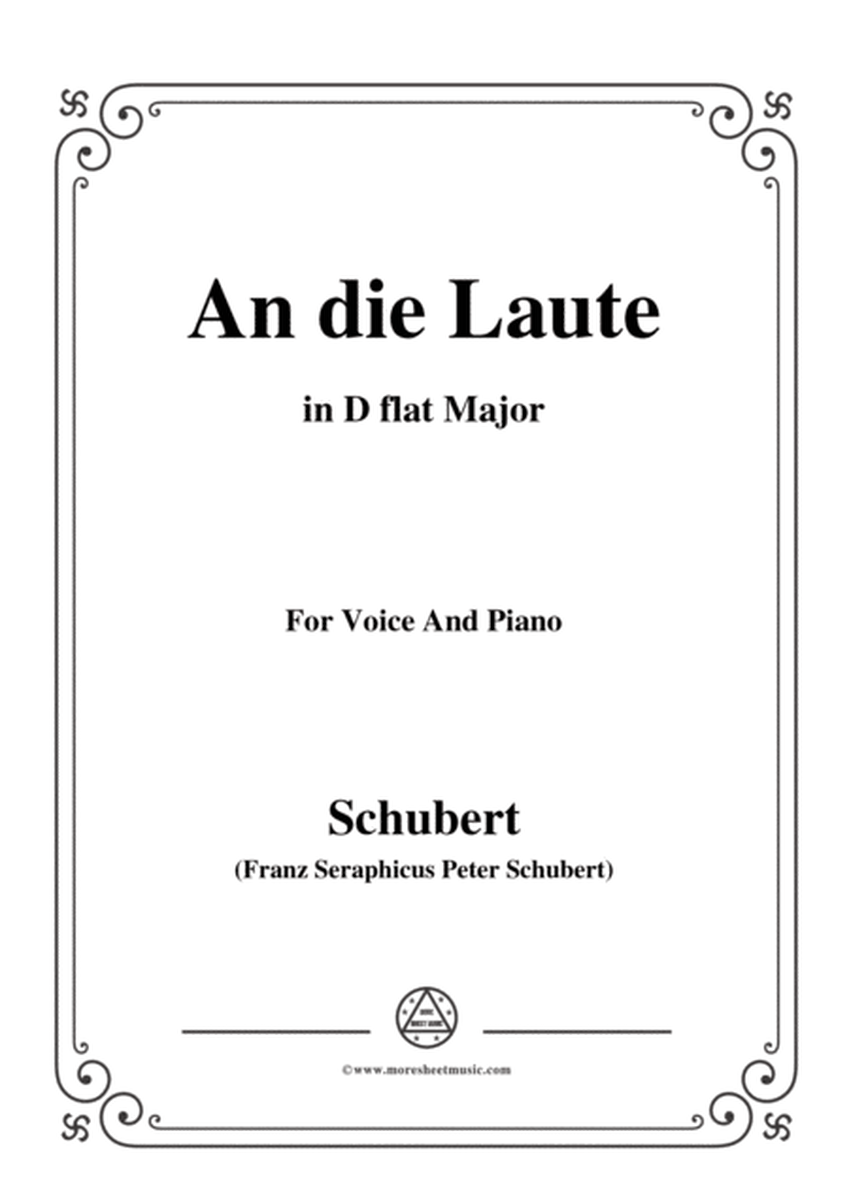 Schubert-An die Laute,Op.81 No.2,in D flat Major,for Voice&Piano image number null