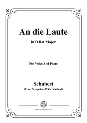 Schubert-An die Laute,Op.81 No.2,in D flat Major,for Voice&Piano
