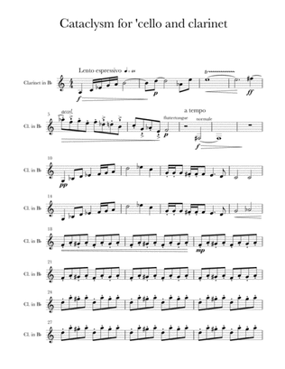 Cataclysm for Cello and Clarinet in Bb