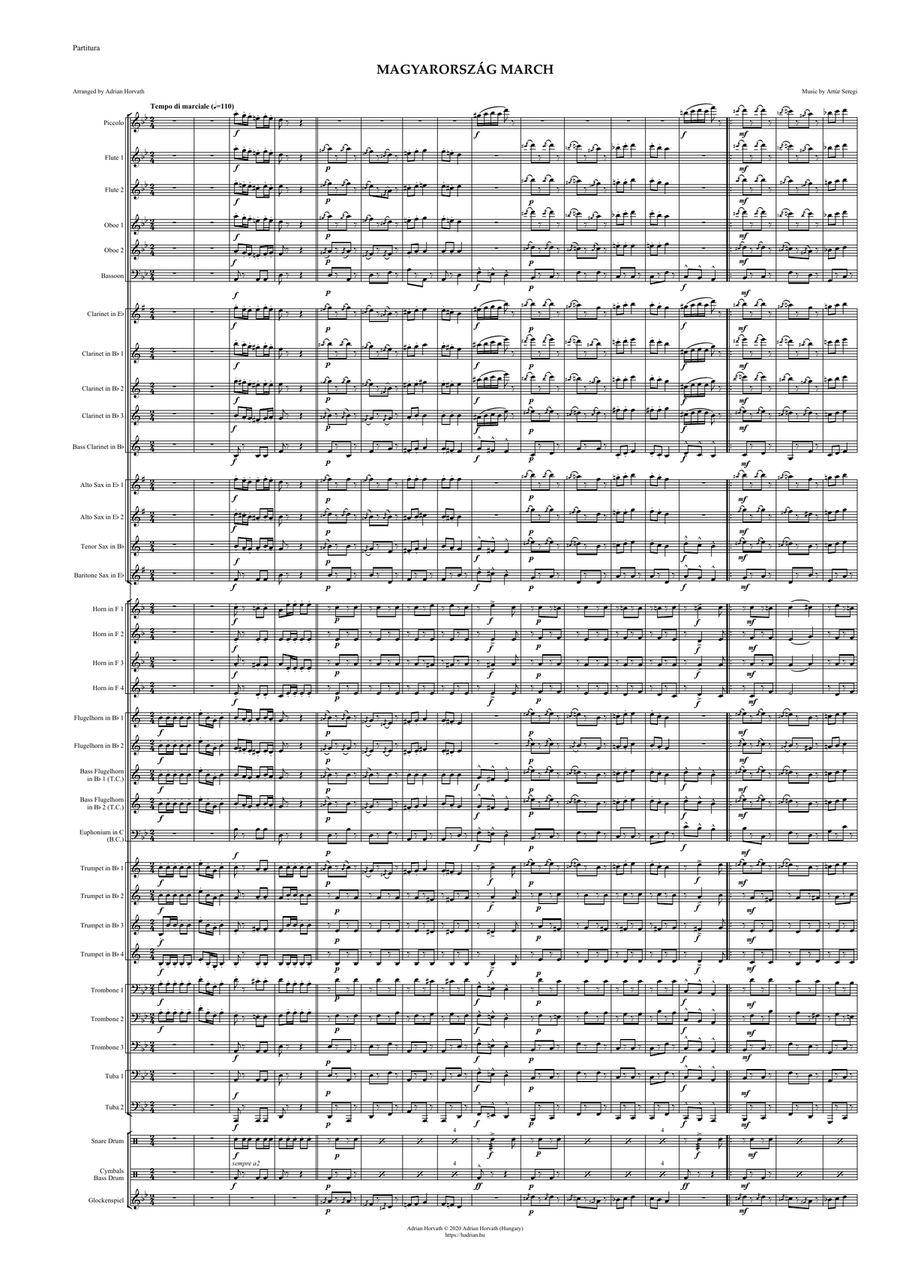 Magyarország March Concert Band scores gallery preview page 3