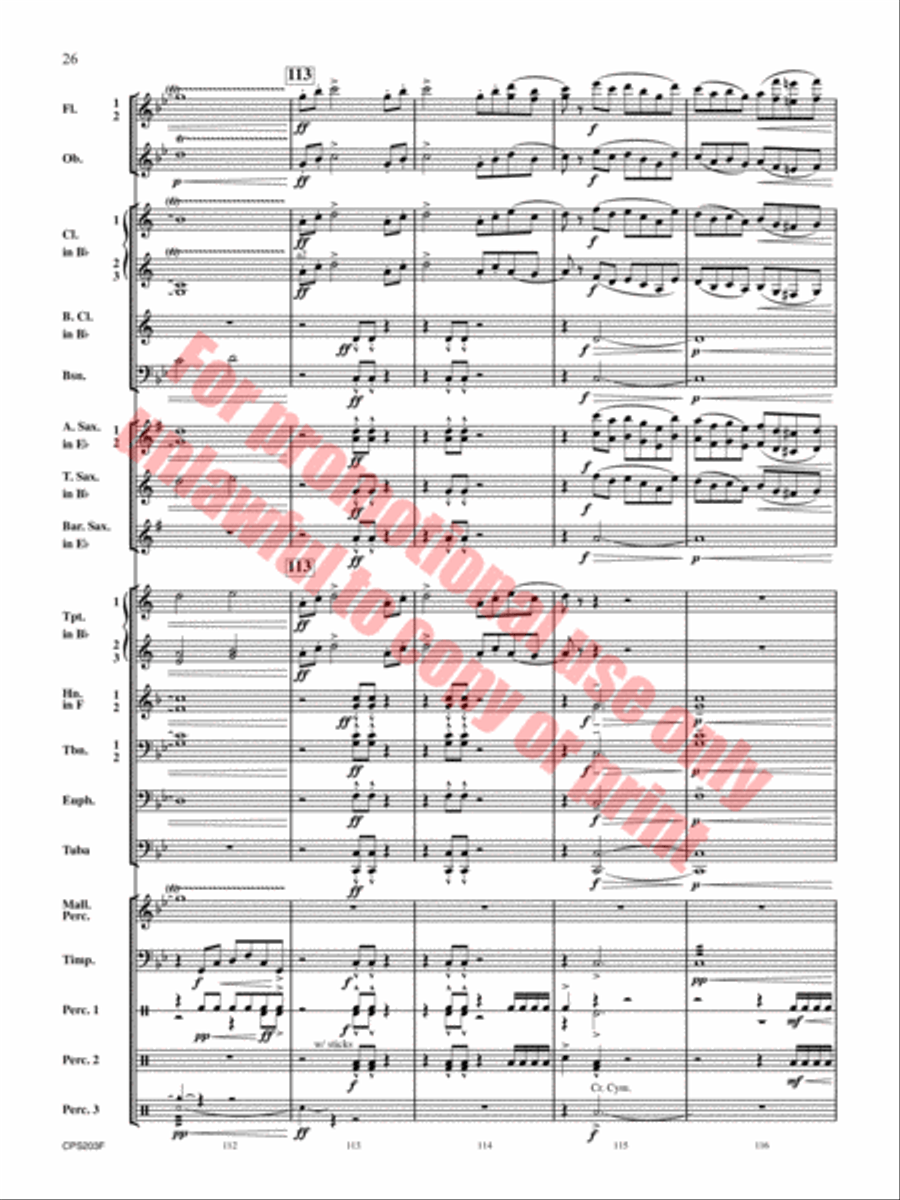 Red Hills Saga Concert Band scores gallery preview page 27