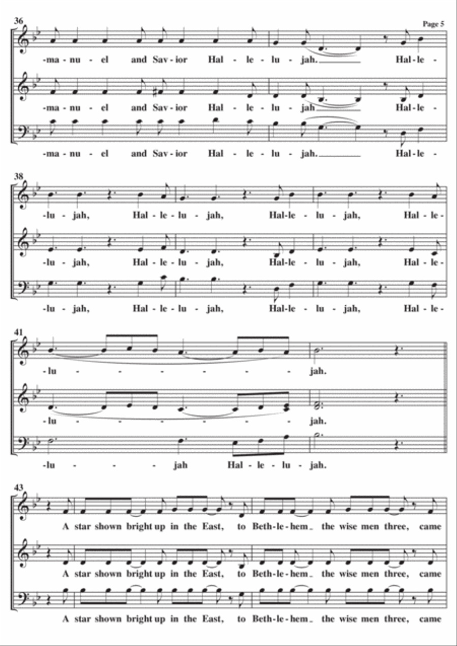 Hallelujah 3-Part scores gallery preview page 5