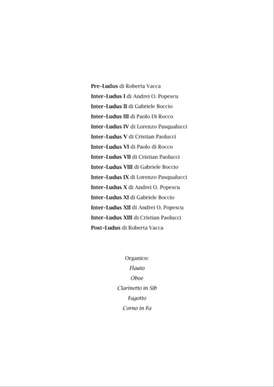 Boccio, Di Rocco, Paolucci, Pasqualucci, Popescu, Vacca: PRE-INTER-POST LUDUS BACHIANUS (ES-22-011) Woodwind Quintet scores gallery preview page 5