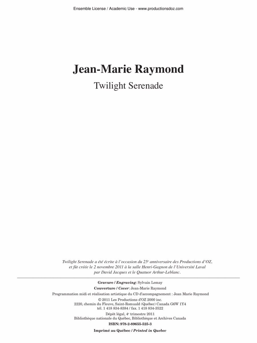Twilight Serenade Cello scores gallery preview page 1