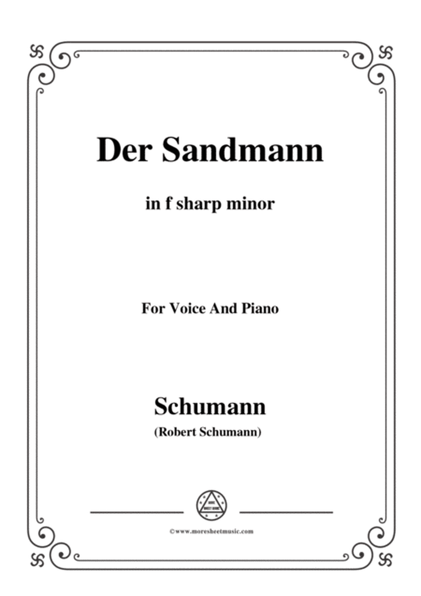 Schumann-Der Sandmann,in f sharp minor,Op.79,No.13,for Voice and Piano image number null