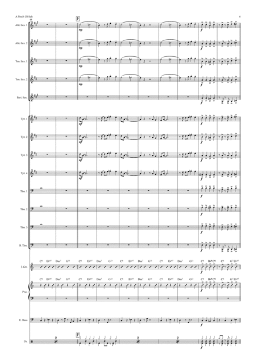 A Pinch Of Salt (big band) Jazz Ensemble scores gallery preview page 6
