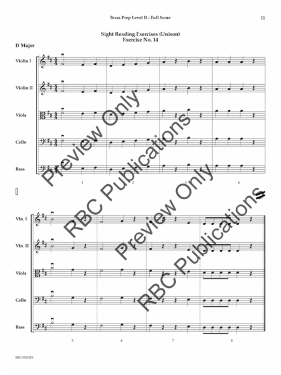 Texas Prep Level II Orchestra scores gallery preview page 10