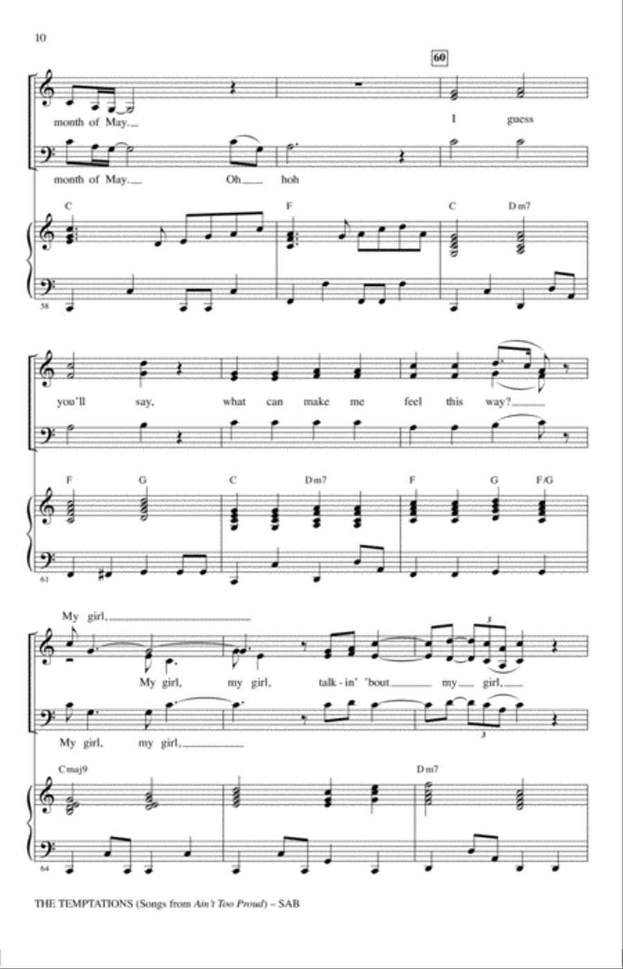 The Temptations (Songs from Ain't Too Proud) (arr. Mark Brymer) 3-Part scores gallery preview page 9
