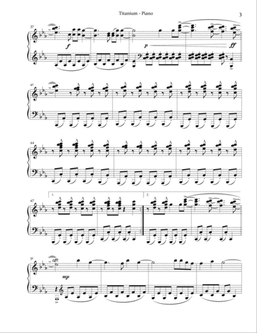 Titanium Piano Solo scores gallery preview page 3