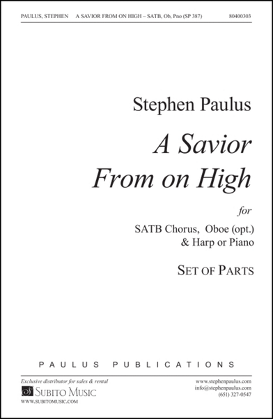 A Savior From On High, - Part Set: Oboe, Harp
