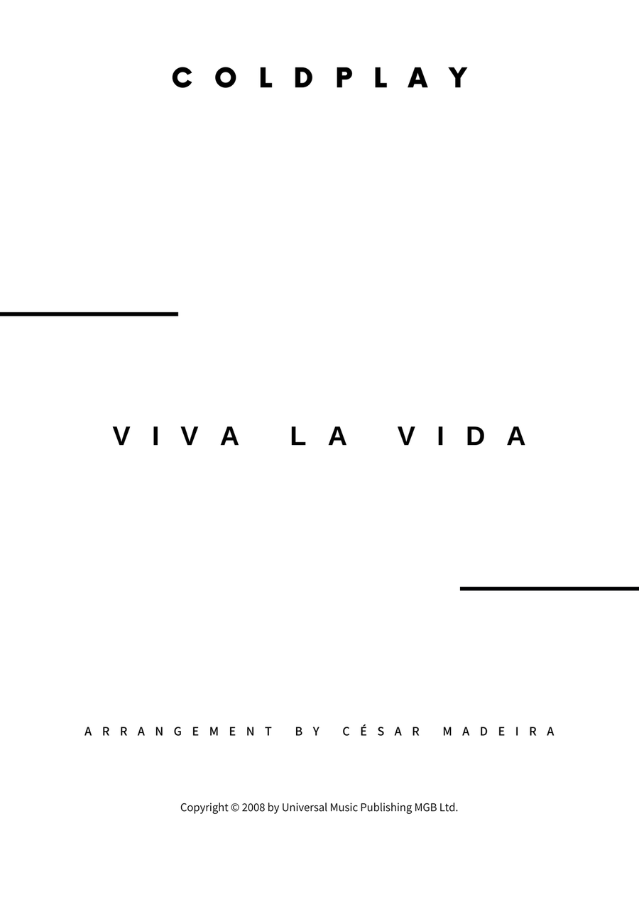 Viva La Vida - Score Only String Quartet scores gallery preview page 2