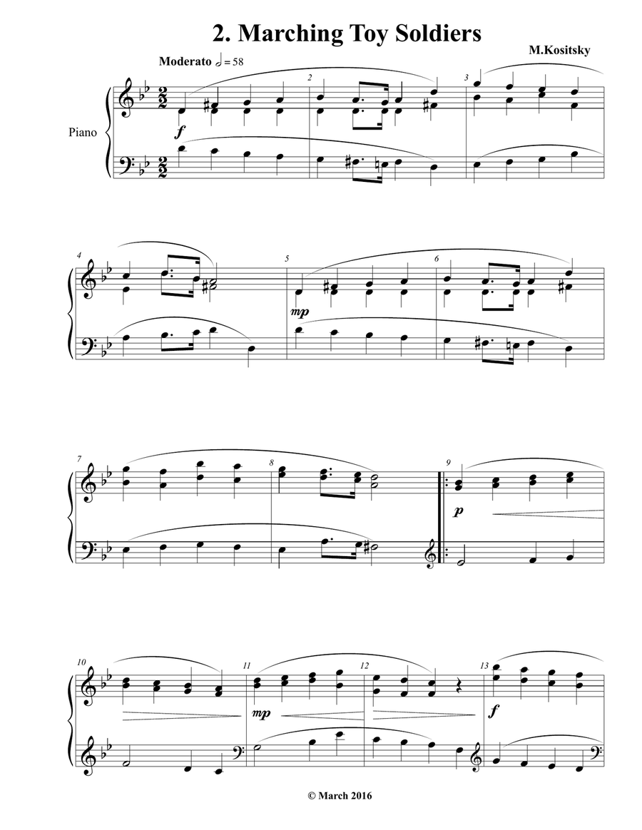 2. Marching Toy Soldiers Piano Solo scores gallery preview page 2