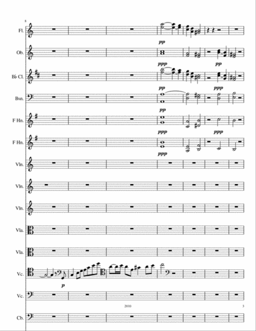 Sunrise Upon The Mojave River Chamber Orchestra scores gallery preview page 3