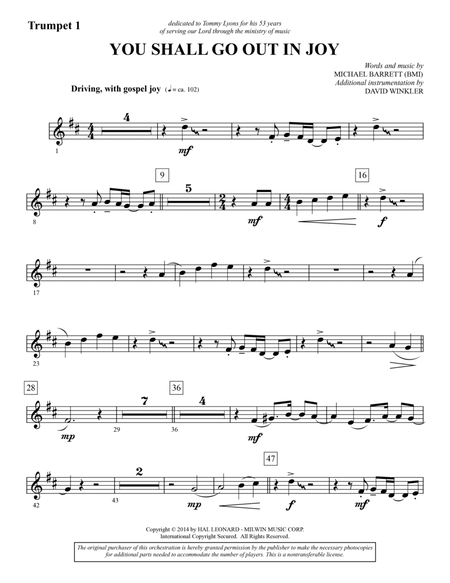You Shall Go Out in Joy - Bb Trumpet 1