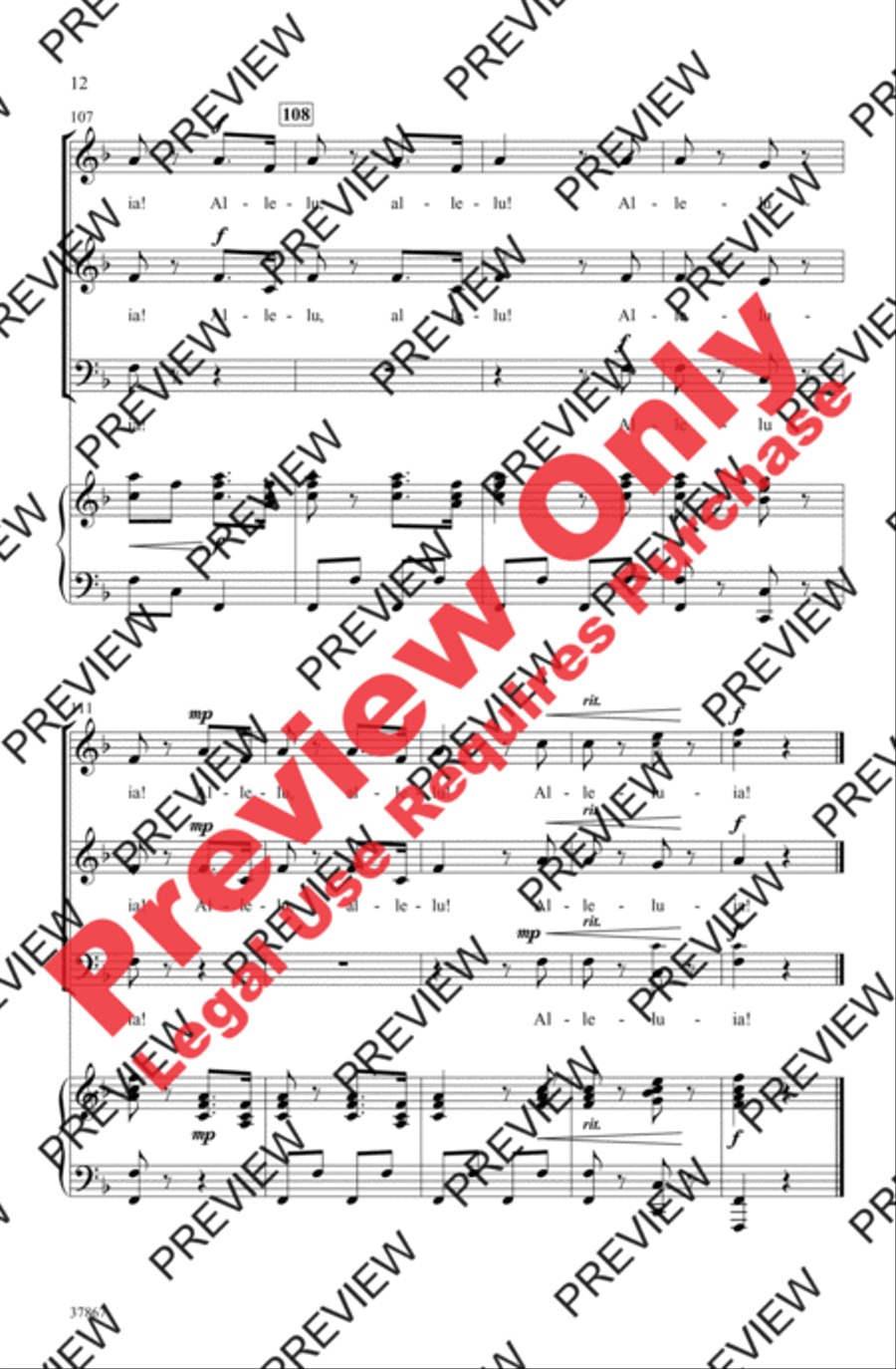 Classic Alleluia Canon 3-Part scores gallery preview page 12