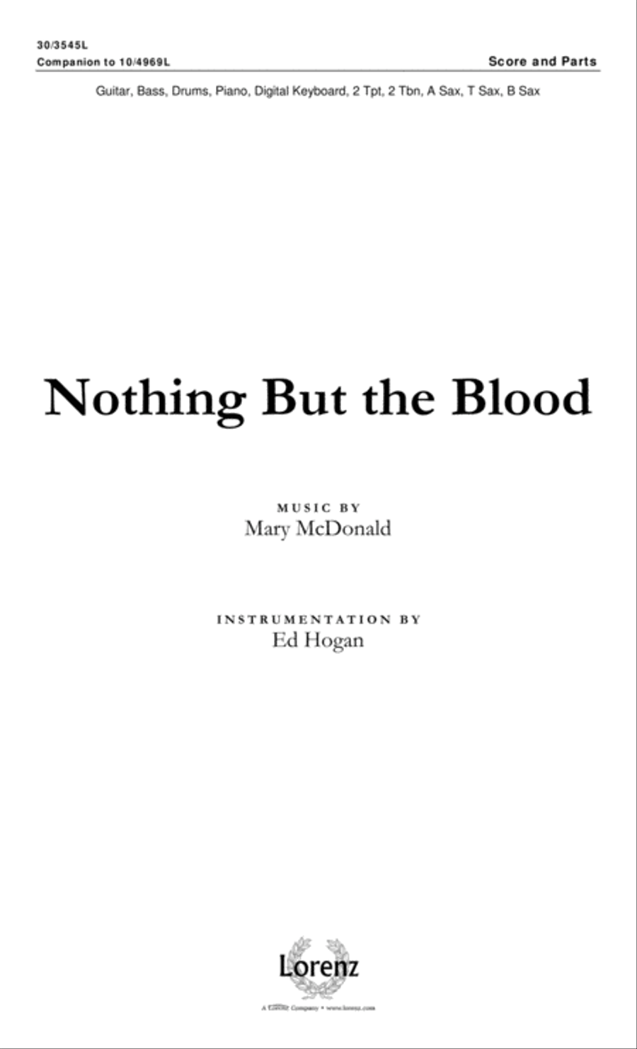 Nothing But the Blood - Instrumental Ensemble Score and Parts Choir scores gallery preview page 2