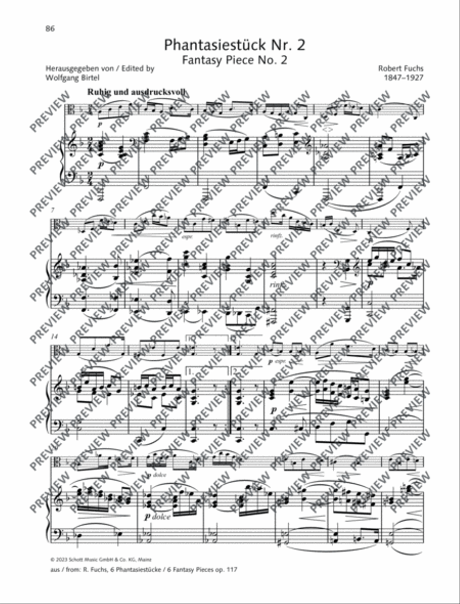 Fantasy Piece No. 2 Piano Accompaniment scores gallery preview page 2