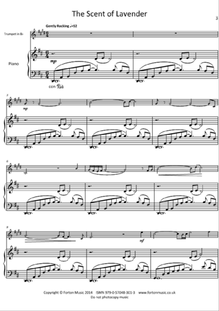 The Scent of Lavender Trumpet Solo scores gallery preview page 2