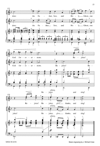 Rejoice, O Pilgrim Throng! Rejoice, Ye Pure in Heart (Choral Score) image number null
