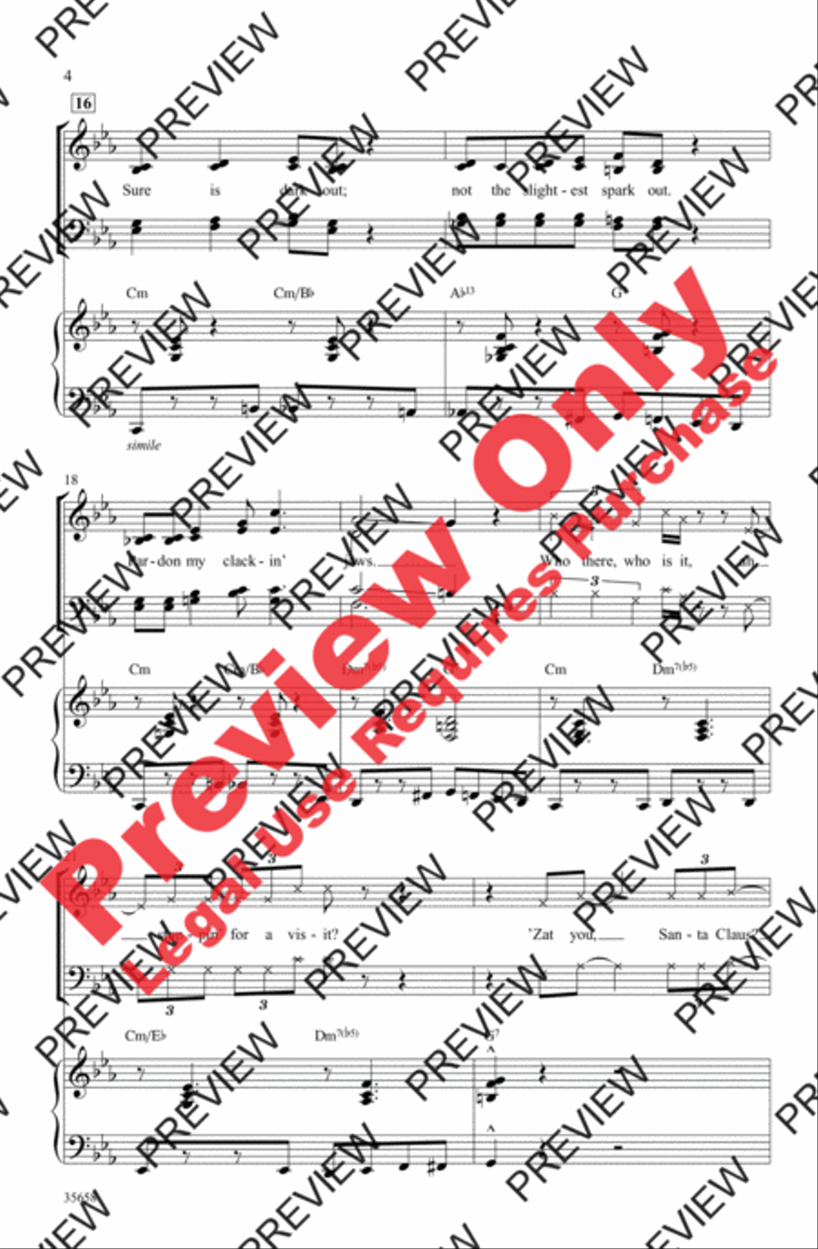 'Zat You, Santa Claus? 4-Part scores gallery preview page 4