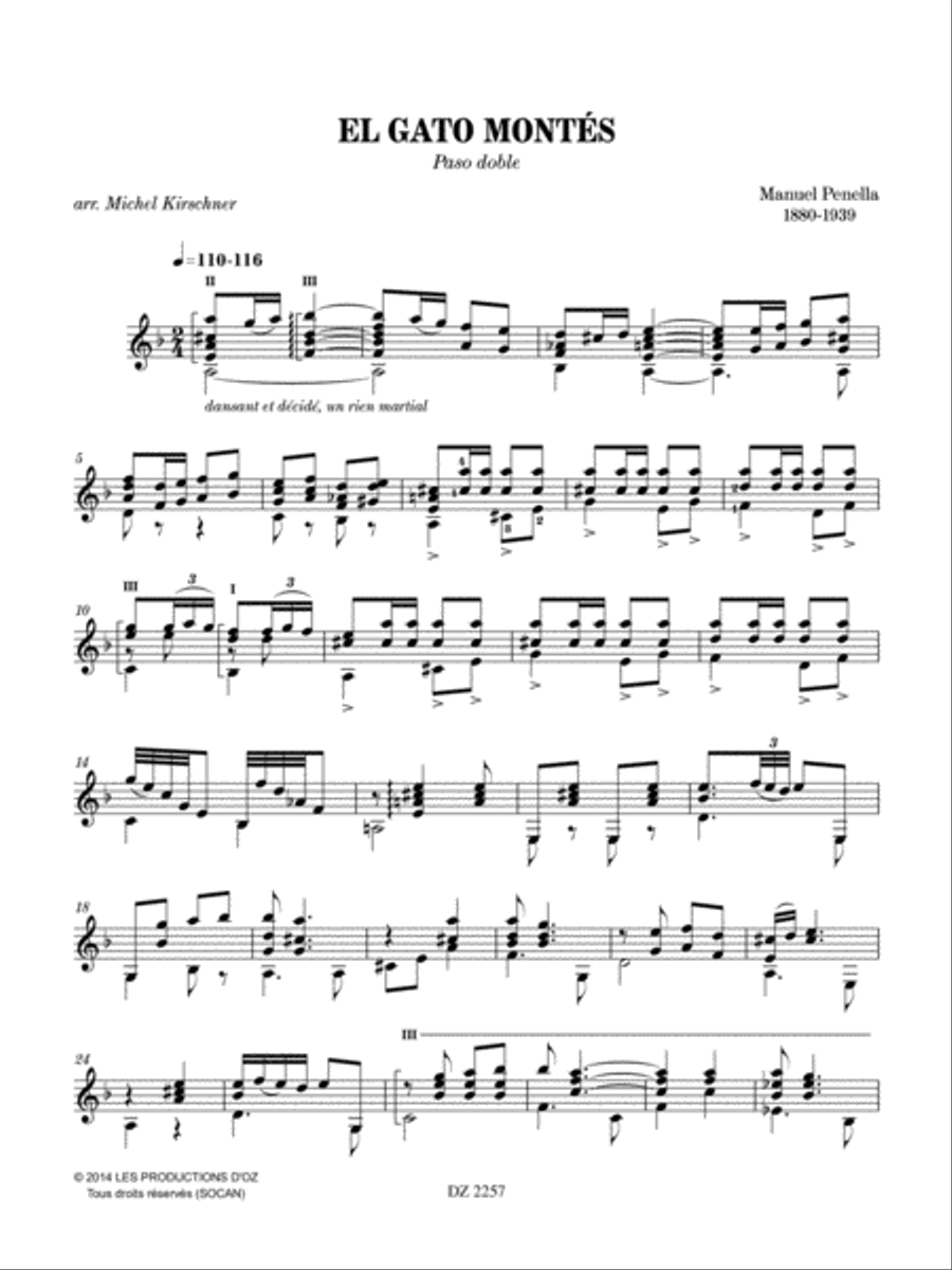 El Gato Montés El Gato Montés Classical Guitar scores gallery preview page 3