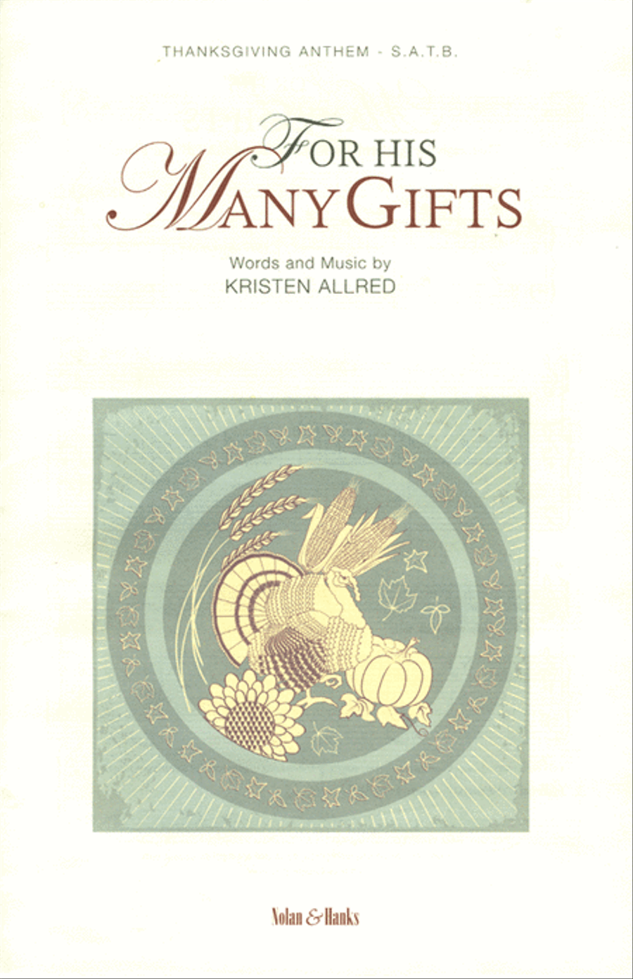 For His Many Gifts - SATB 4-Part scores gallery preview page 1